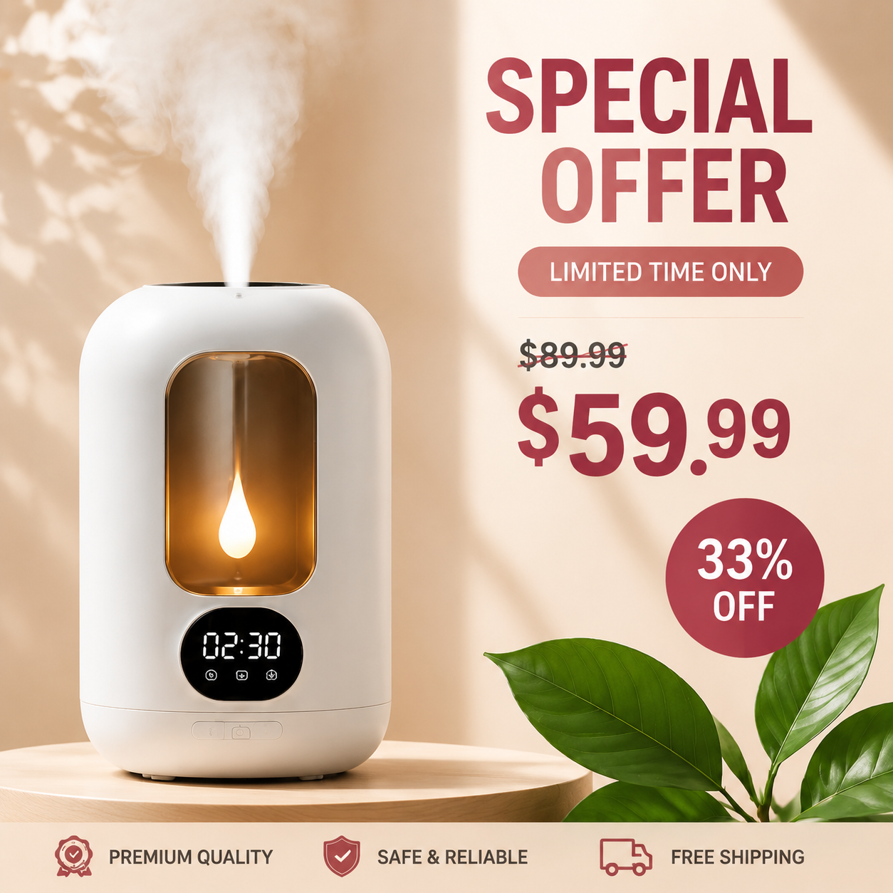 Mini Humidifier & Aroma Lamp